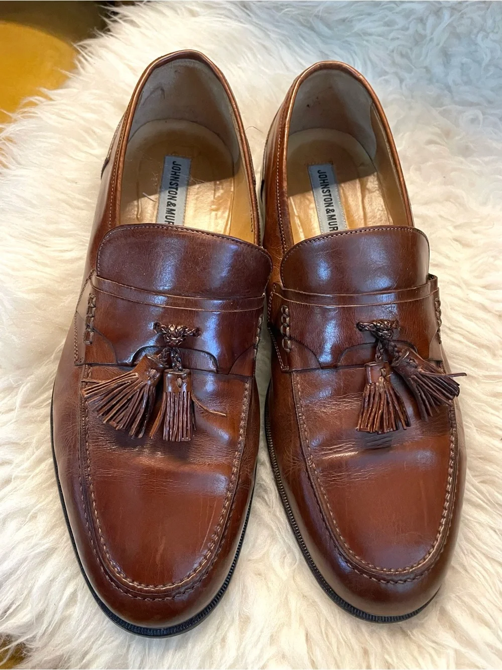 Johnston & Murphy Tassel Loafers Cognac Size 11